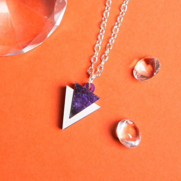 Mini sales triangle necklace