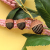 Brown Acorn Necklace & Earrings