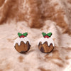 Christmas Pudding Earrings