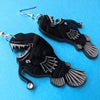 Black Anglerfish Earrings