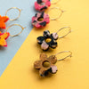 Recycled Flower Hoop Earrings