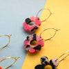 Recycled Flower Hoop Earrings