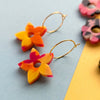 Recycled Flower Hoop Earrings