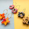 Recycled Flower Hoop Earrings